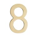 Perfectpatio Floating House Number 8; Polished Brass - 4 in. PE173694